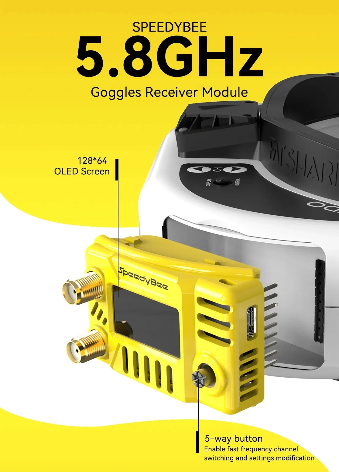 Modul Kacamata FPV SpeedyBee 5 - Hd Zero Camera ulasan dan harga