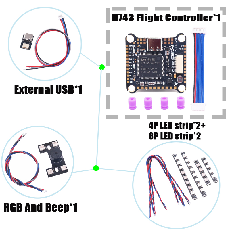 RCtoSky F4V3S PLUS F722 F745 H - F722 Flight Controller ulasan dan harga