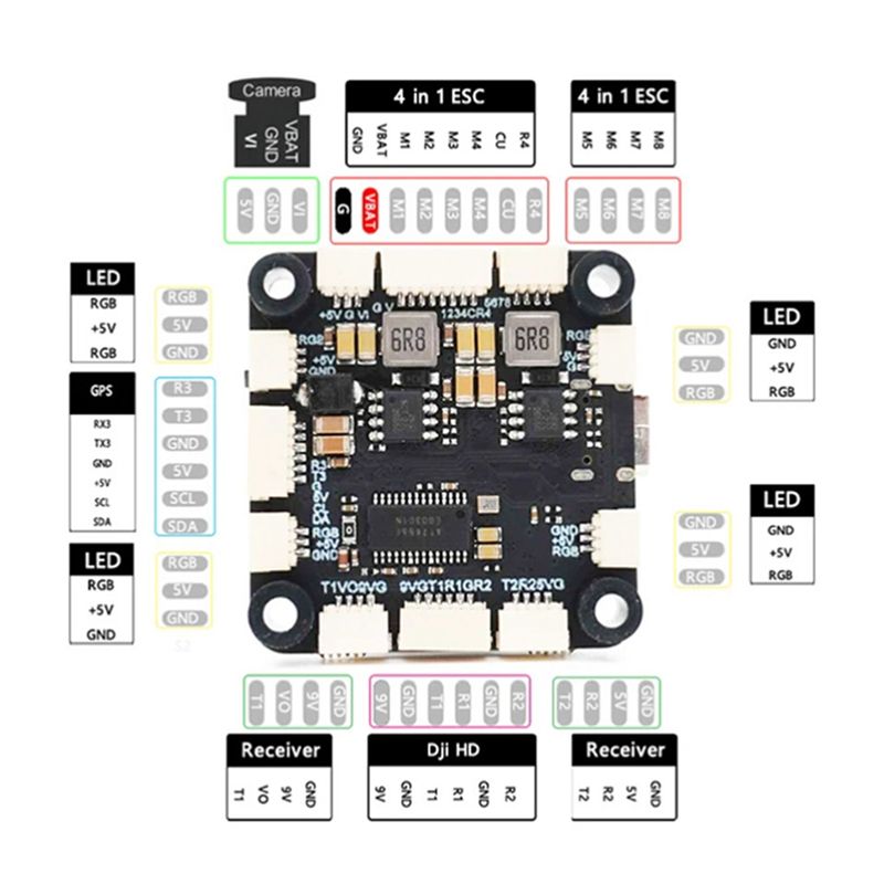 Pengontrol Penerbangan ABXE-F7 - F722 Flight Controller ulasan dan harga