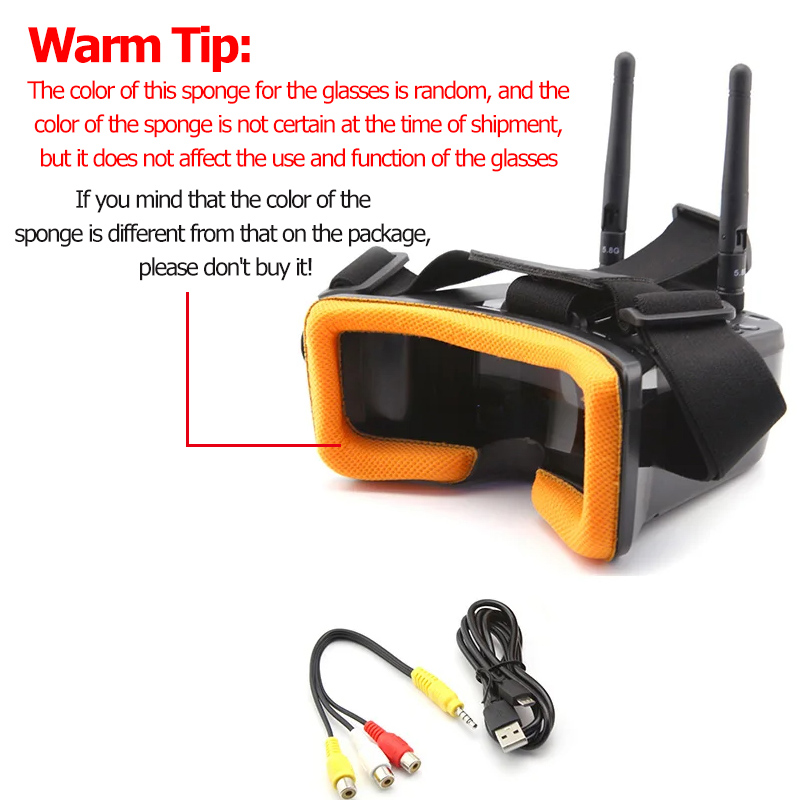 VR009 Kacamata Video FPV Layar - Fpv Goggles ulasan dan harga